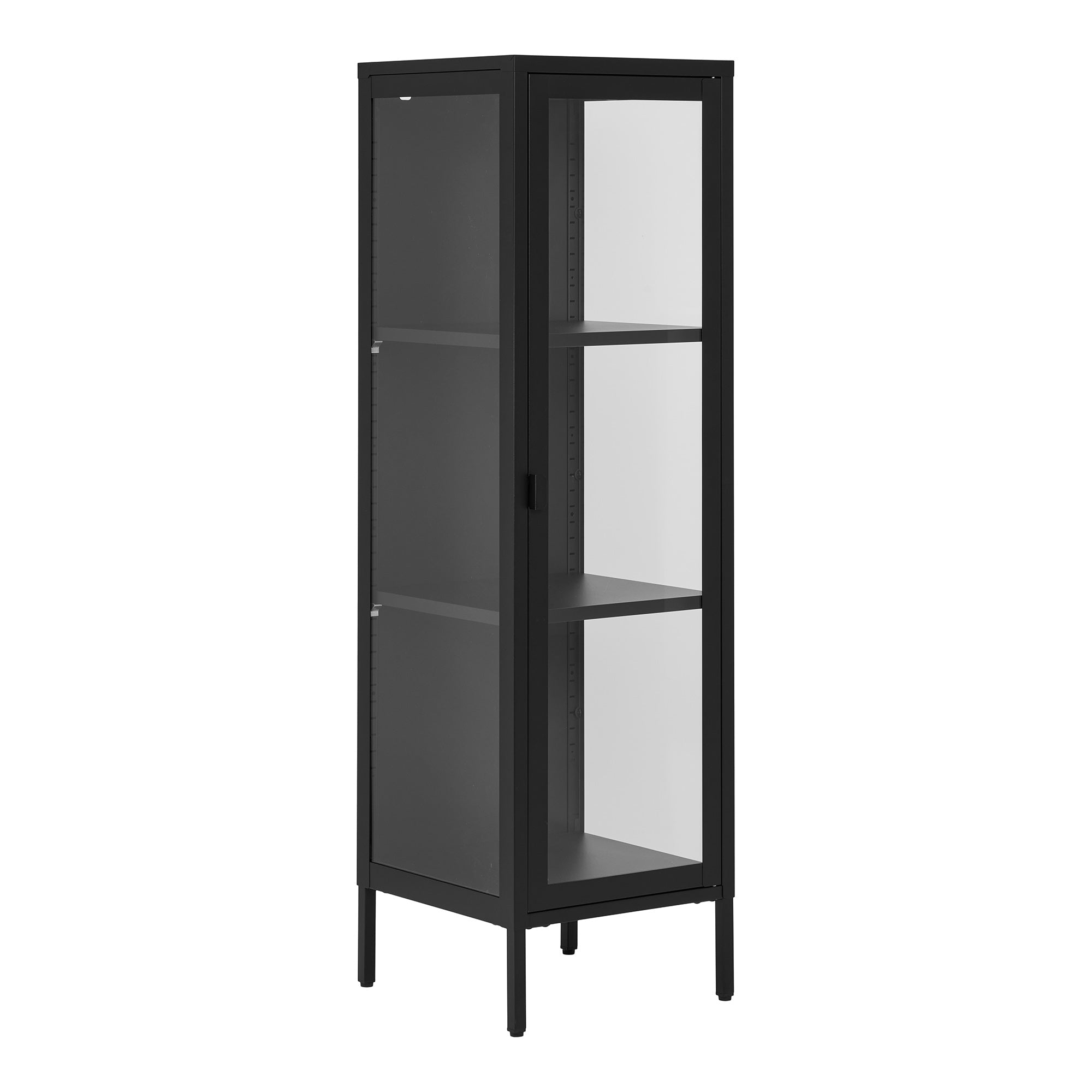 Cabinet vitrine étroit Brisbane noir