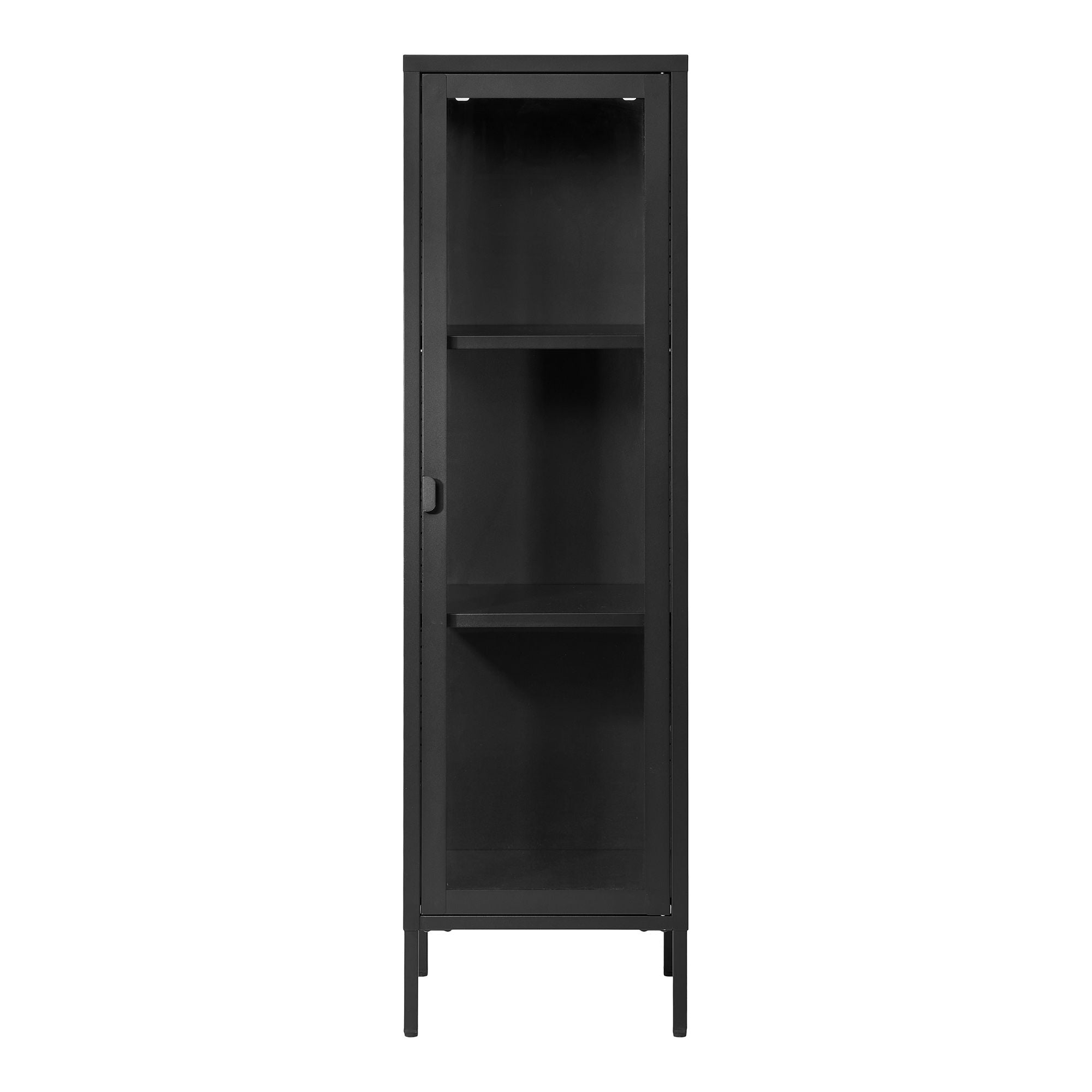 Cabinet vitrine étroit Brisbane noir