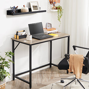 Bureau industriel compact bois et métal ElleVitals