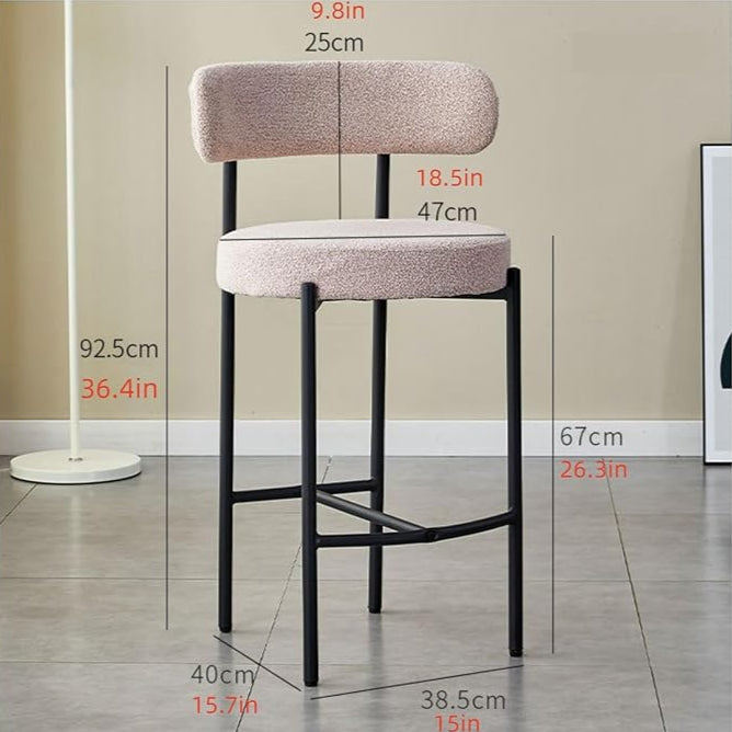 Tabouret haut design assise bouclette
