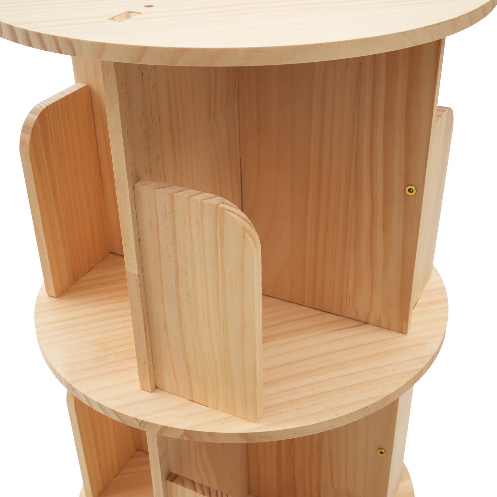 Bibliothèque rotative en bois à 5 niveaux