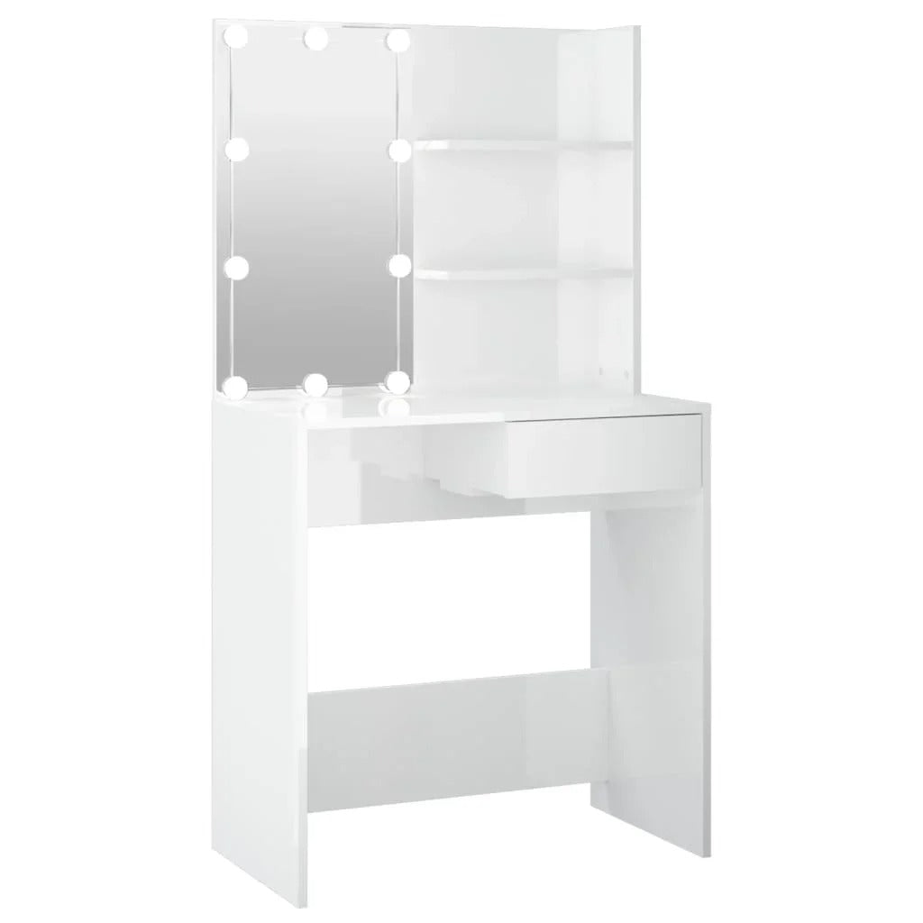 Coiffeuse design blanche éclairée