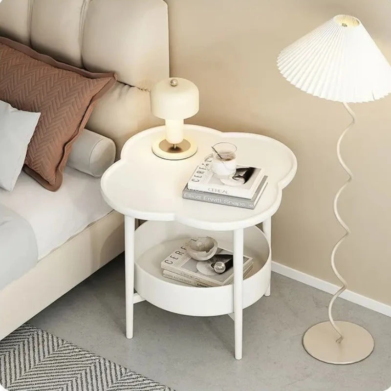Table d’appoint ronde à motif nuage
