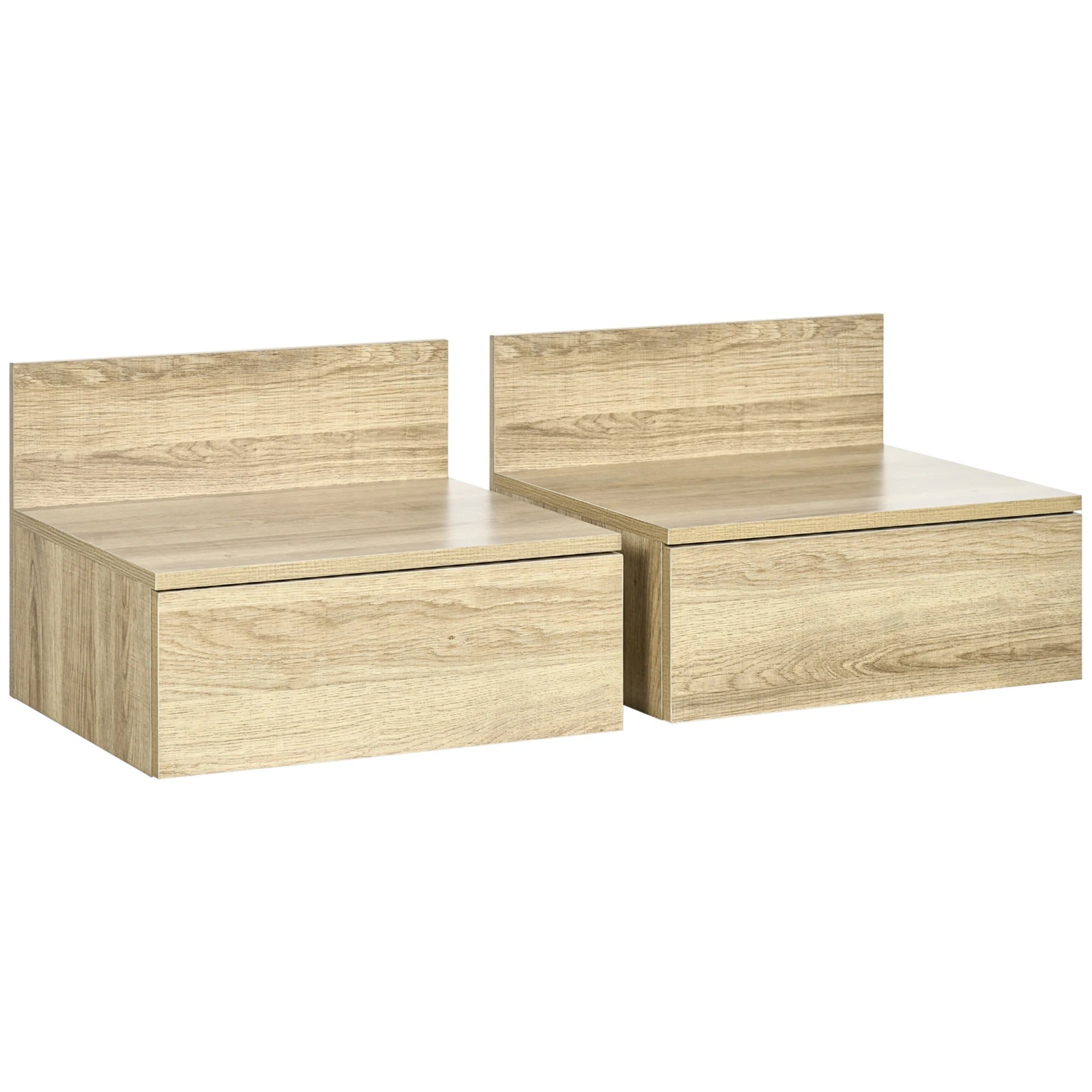 Duo de tables flottantes bois clair