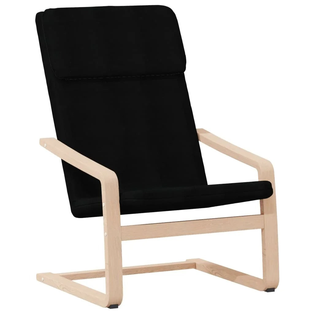 Fauteuil relax nordique tissu noir