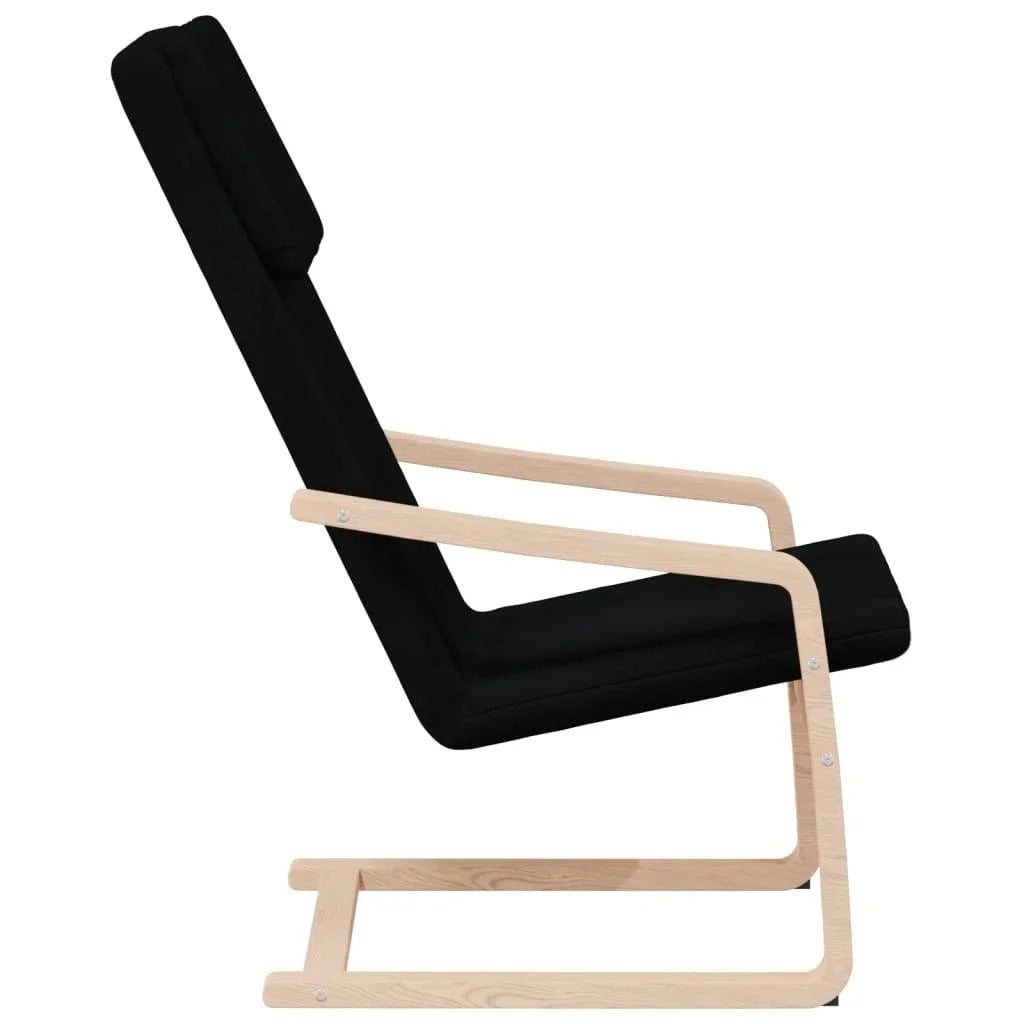 Fauteuil relax nordique tissu noir