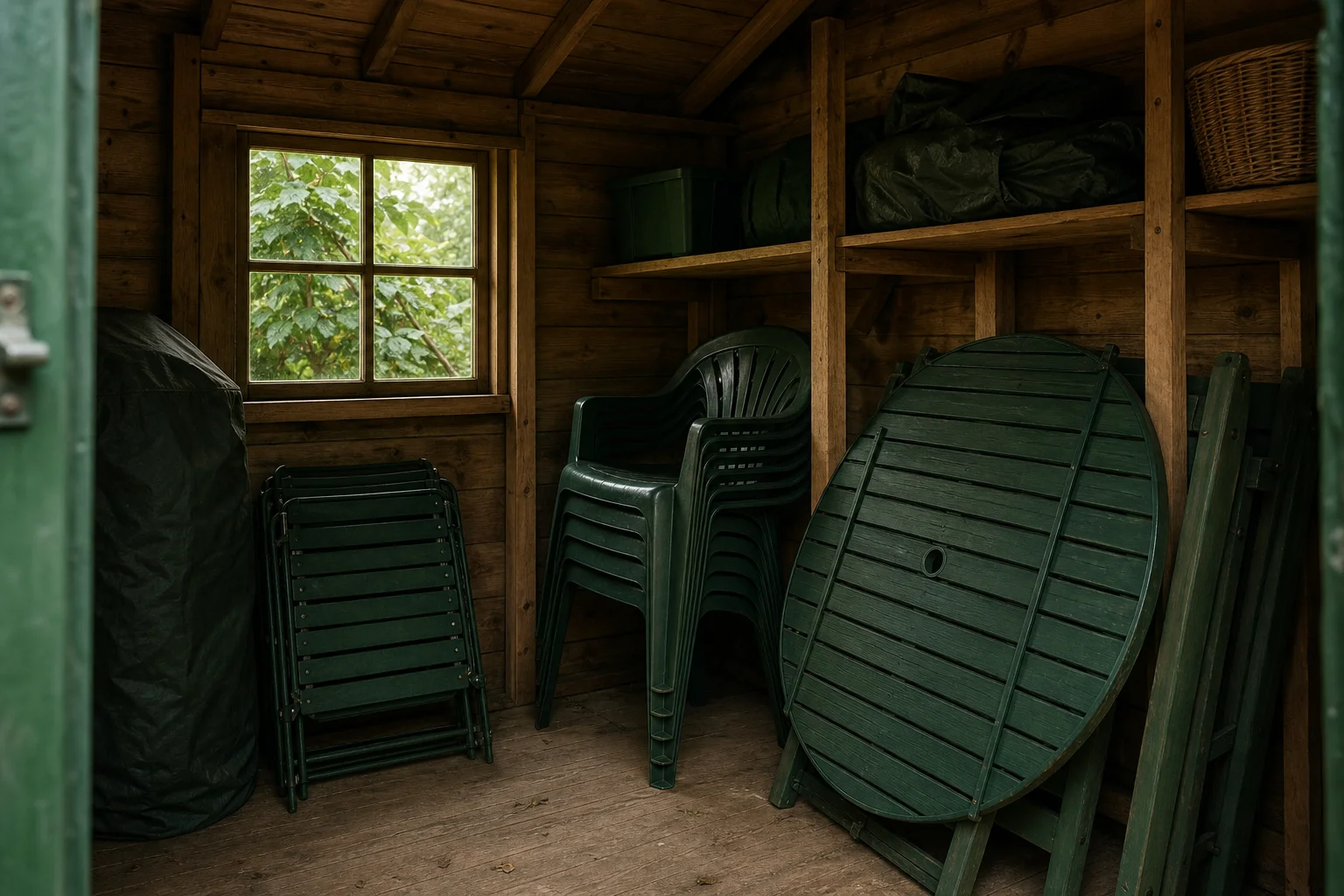 abri de jardin pour protéger son salon de jardin l'hiver