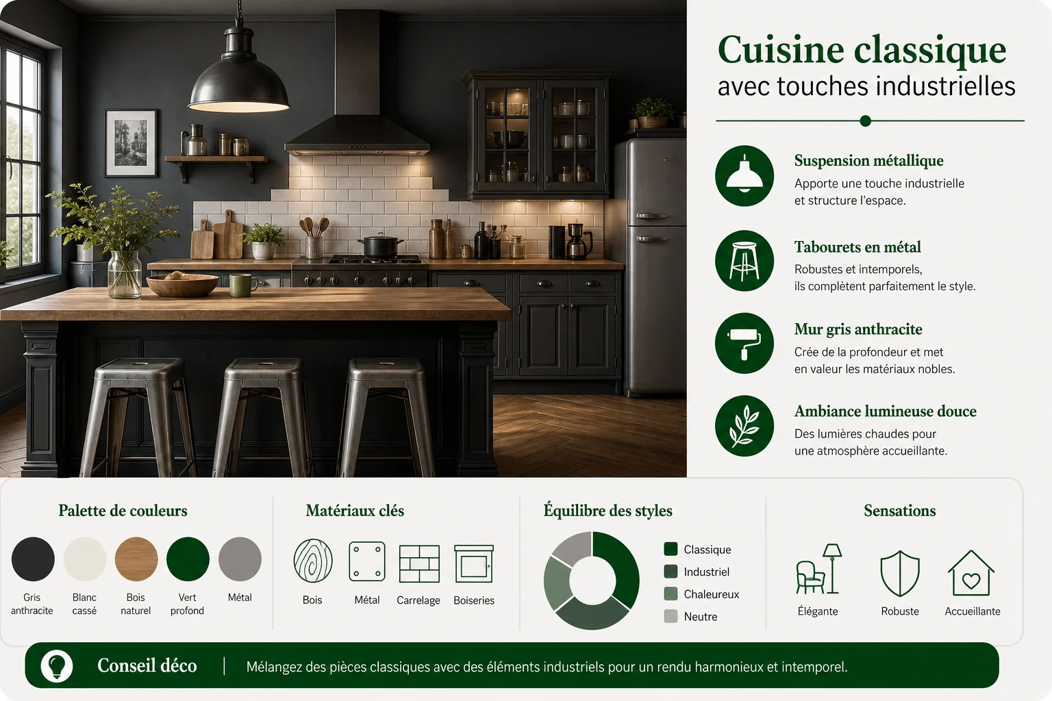 adopter la cuisine style industriel sans tout changer