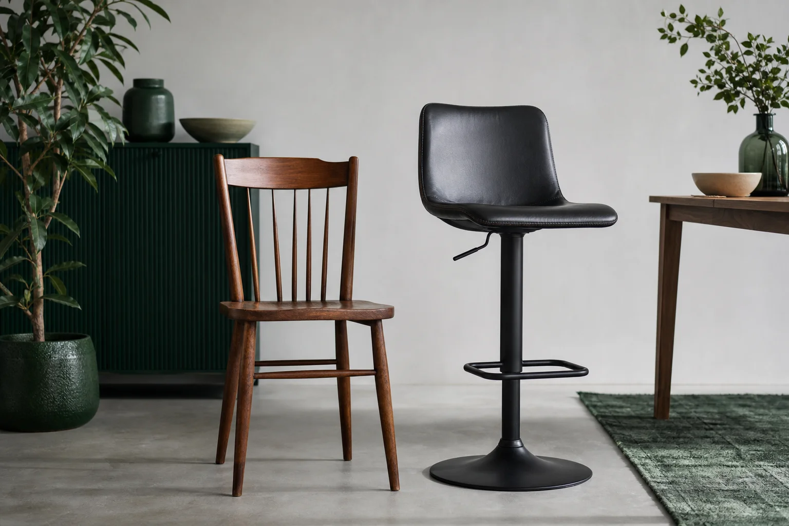 comparaison chaise de bar et tabouret pour hauteur chaise table 90 cm