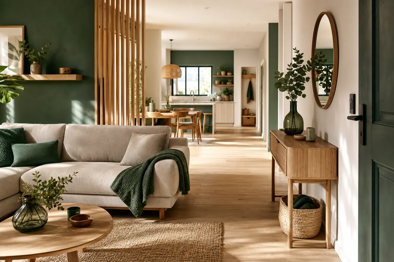 style harmonieux console d'entrée avec décoration intérieure