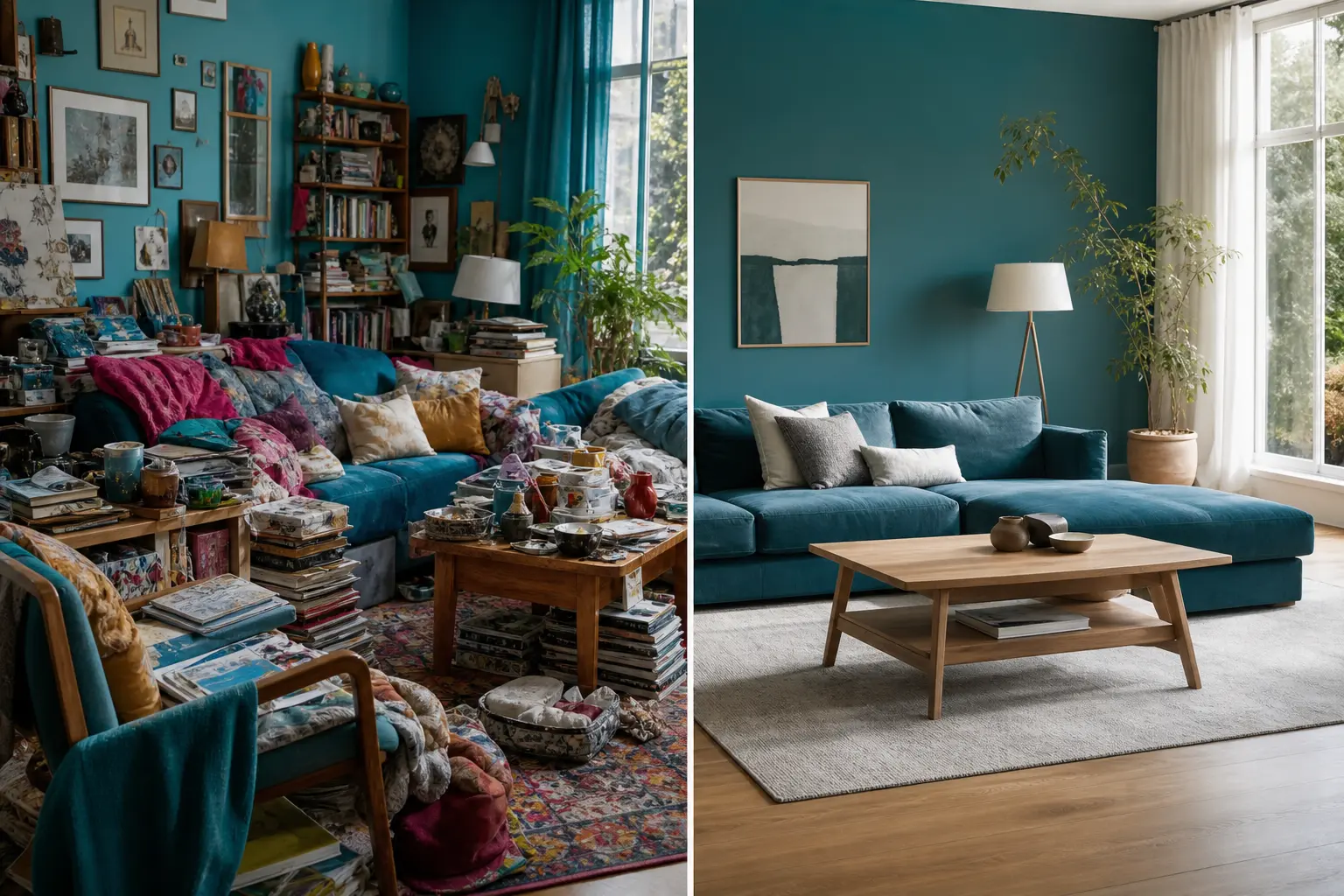 comparaison déco maximaliste réussie et intérieur surchargé