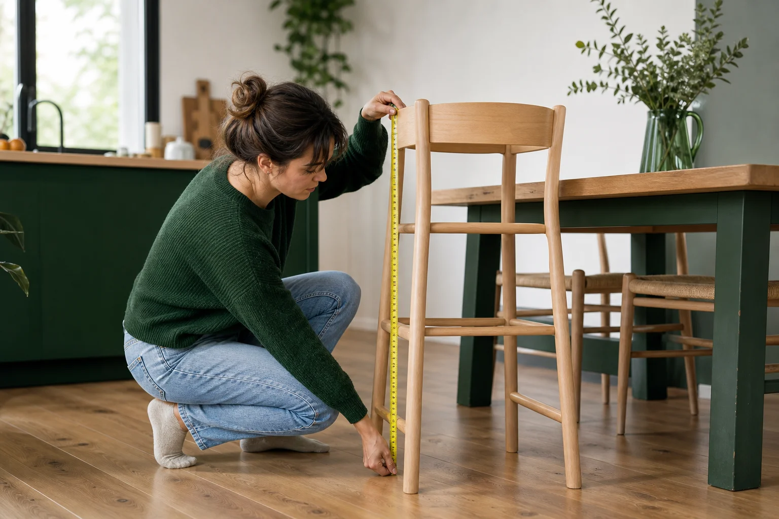 mesurer hauteur chaise pour table 90 cm avant achat