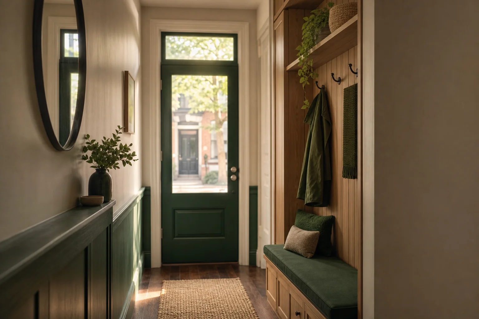 Meubles d'entrée adaptés à l'aménagement entrée étroite