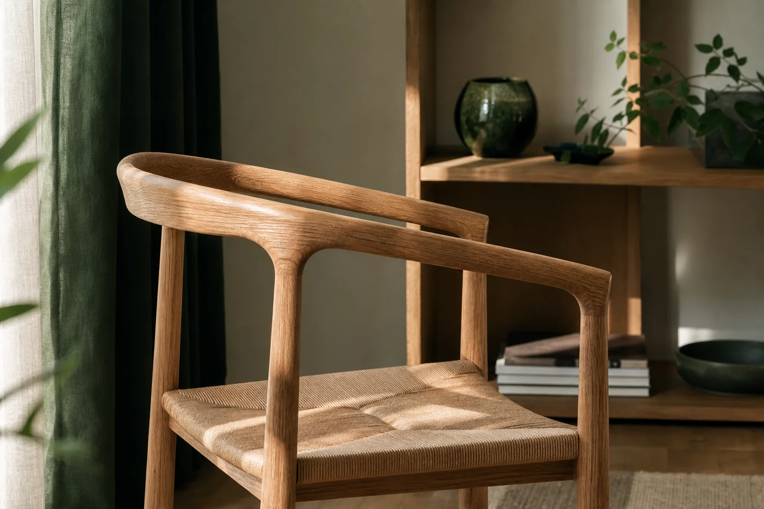 mobilier épuré caractéristique du style japandi