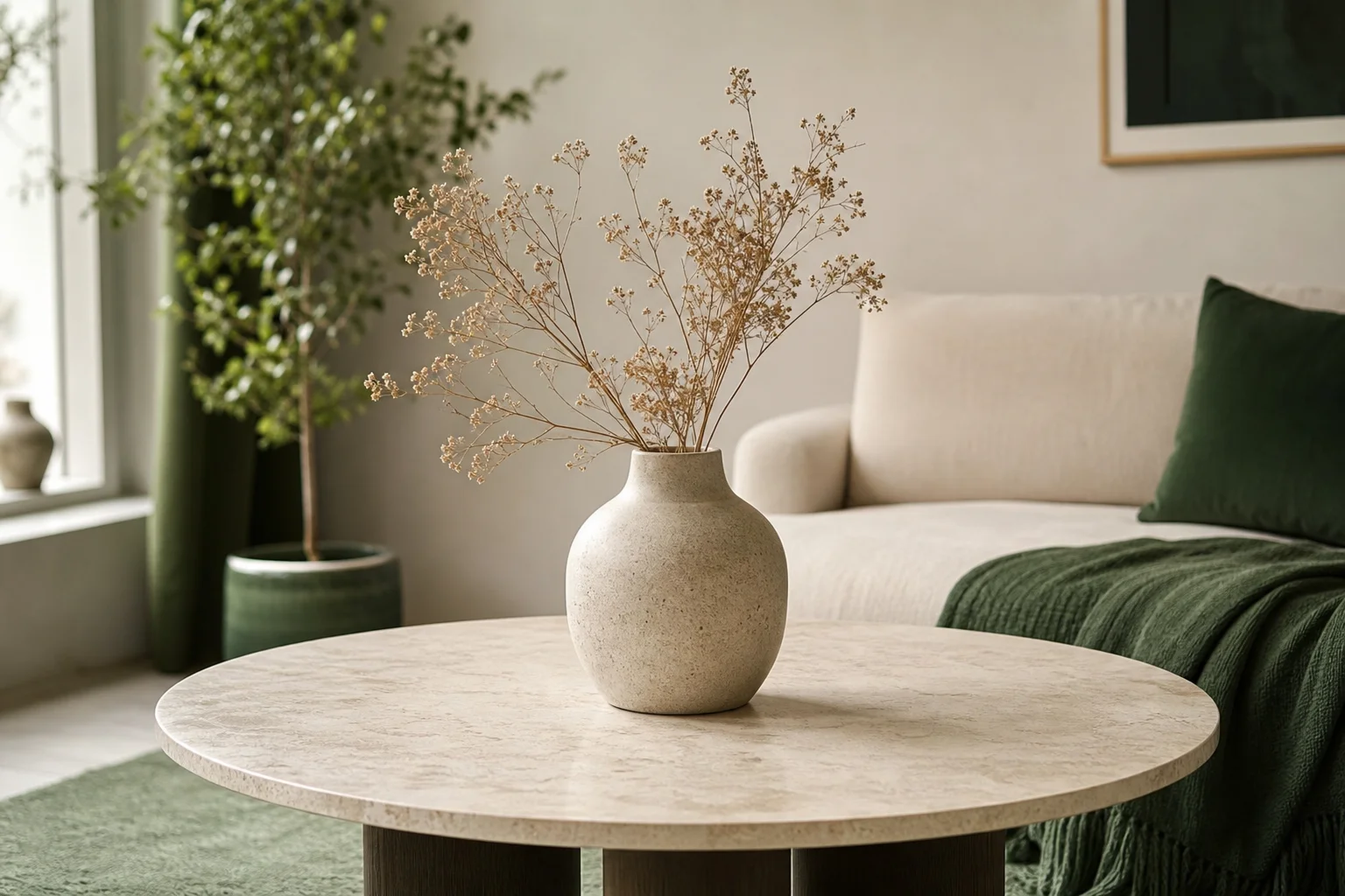 créer un point focal pour décorer une table basse efficacement
