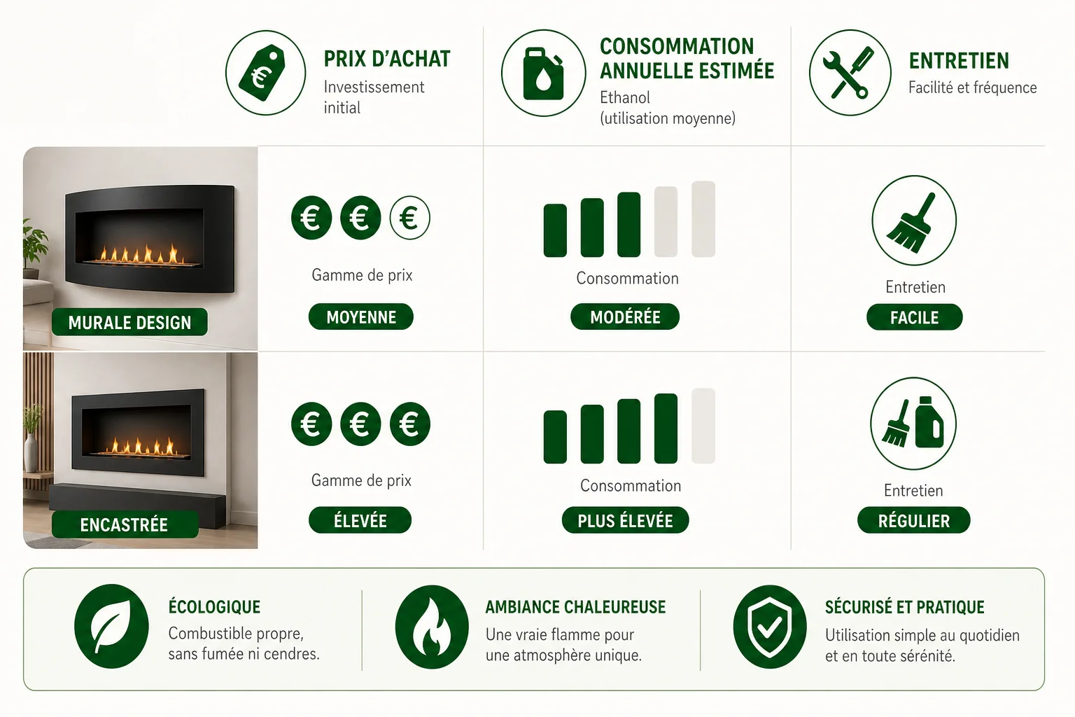 Combien coûte vraiment une cheminée à éthanol prix cheminee a ethanol comparatif modeles et consommation