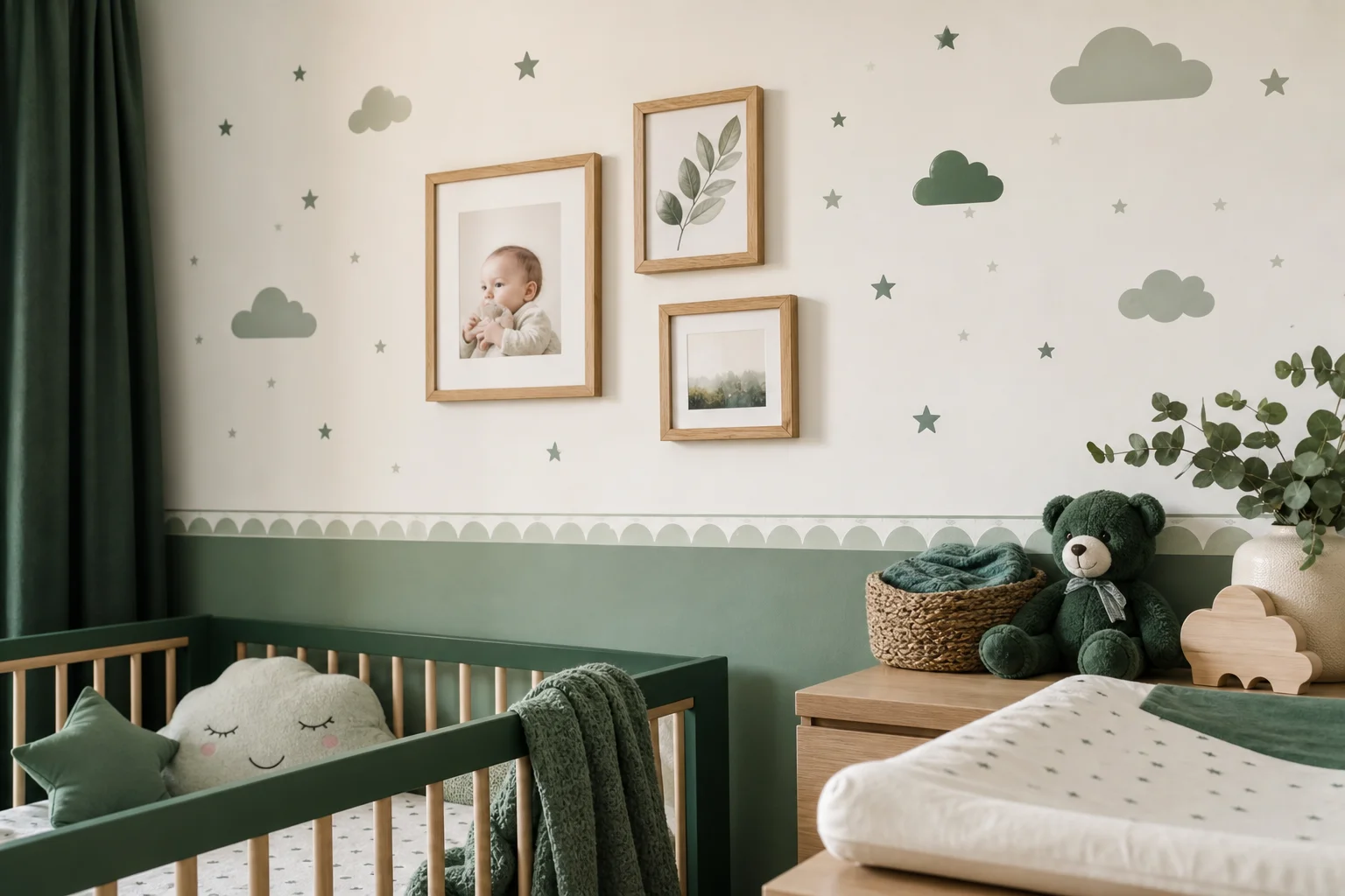 Décorer les murs d'une chambre de bébé stickers muraux et cadres pour deco chambre bebe